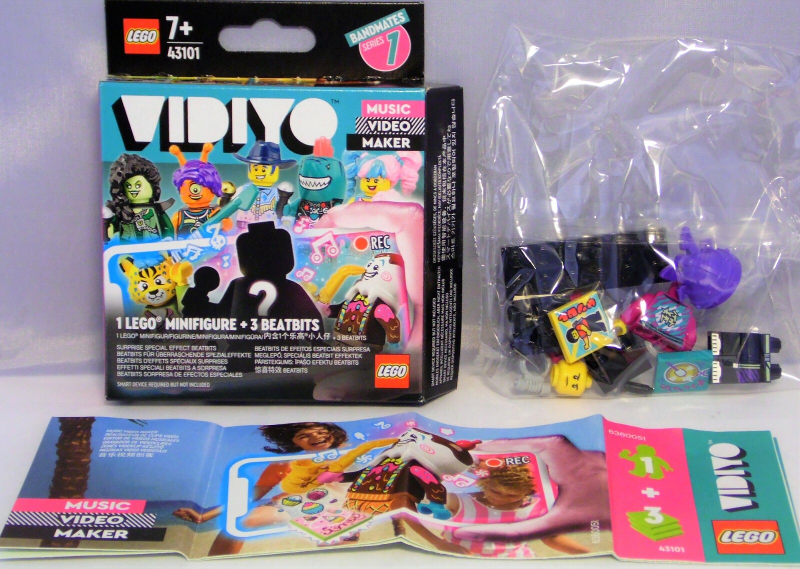 LEGO VIDIYO 43101 Bandmates Series 1, Samurapper + 3 BeatBits #2 NEW