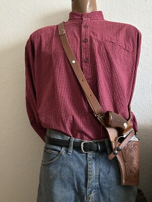 FITS S&W M 19 66 586 686 Charter Arms Mag Pug 4'' Leather Shoulder Carry Holster