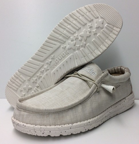 Hey Dude Wally Chambray Stone Beige Men 
