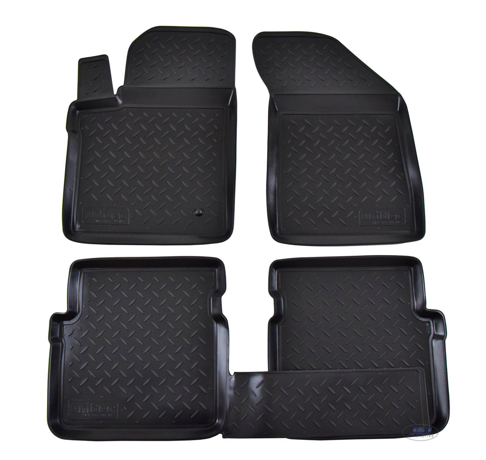 Tapis de sol en caoutchouc pour Dodge Avenger 2007-2014 - Set de 3D noir étanche