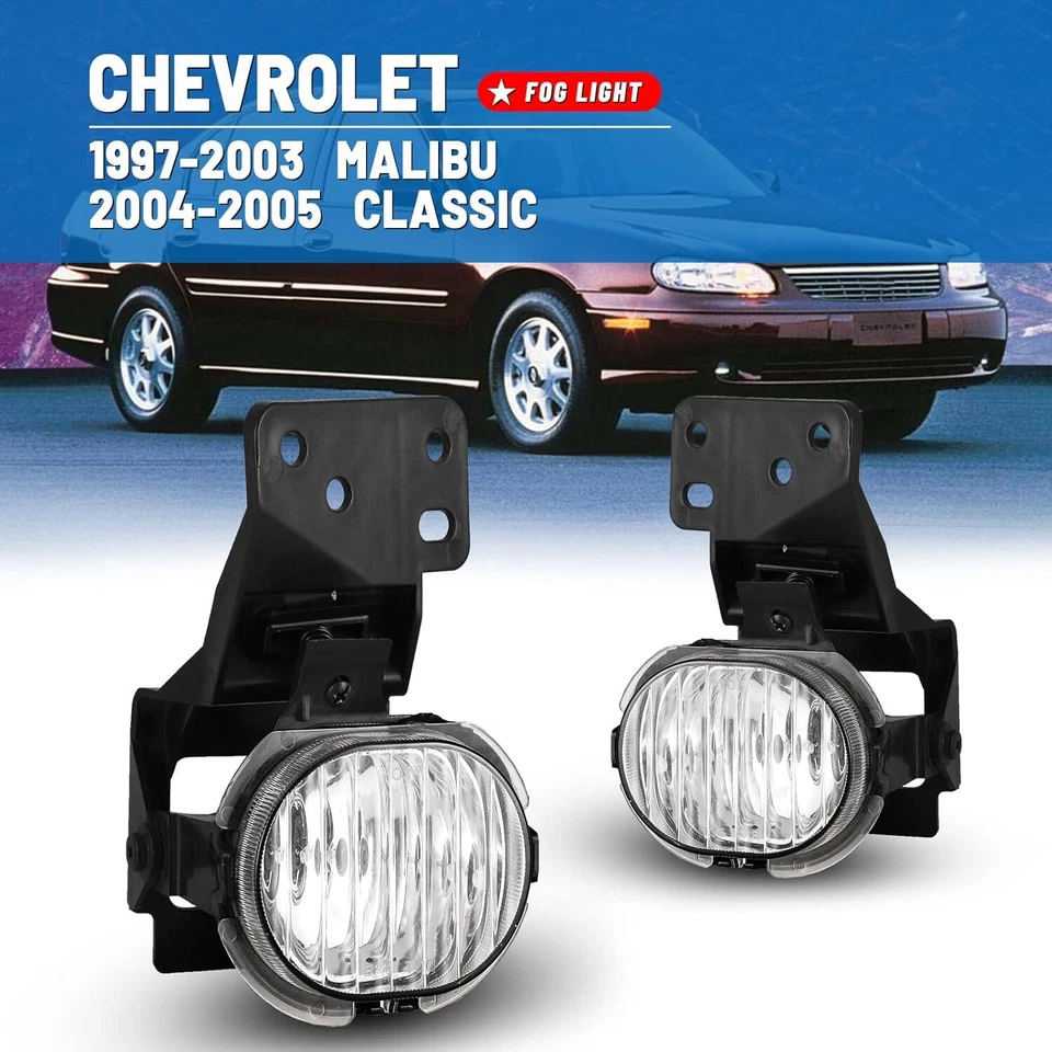 Luces antiniebla clásicas para parachoques de conducción Chevrolet Malibu 1997-2003 2004-2005 Foto 2 de 4
