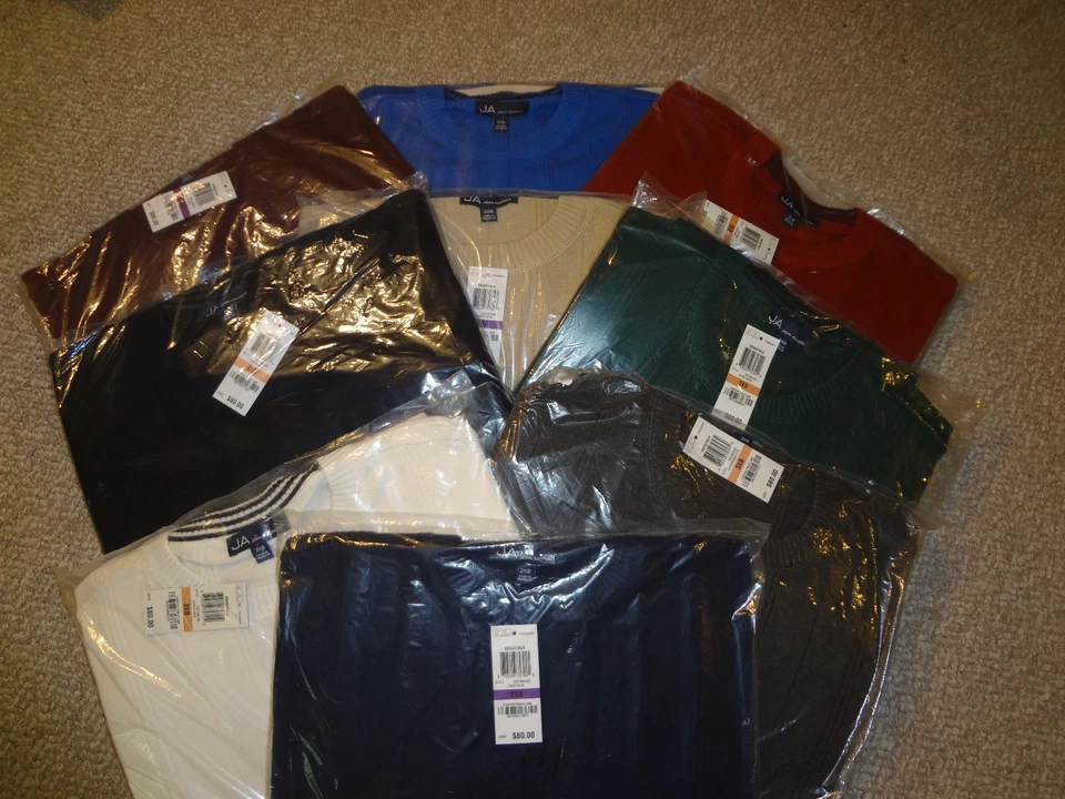 Suéteres de cuello redondo grandes y altos para hombre, 2XB, 3XB, 4XB, 2XLT, 3XLT, 4 XLT, algodón nuevos con etiquetas Foto 2 de 4