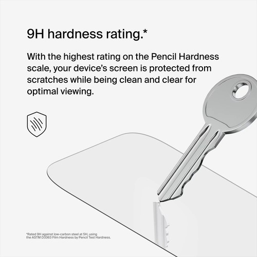 Belkin OVY016zz-RF iPhone 15 Screen Force Tempered Glass Treated Screen - Photo 3 sur 3