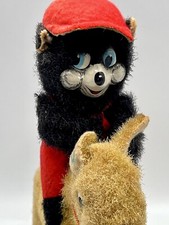 WORKS Vintage Fuji Press Jock-O-Panda Wind Up Toy Panda Riding Donkey Japan