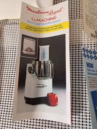 Regal La Machine II LM2 Food Processor Instructions & Other Old Papers - Picture 3 of 6
