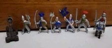Safari LTD Medieval Knights Toy Figure Lot Of 8, 2"-3", Used. With Catapult