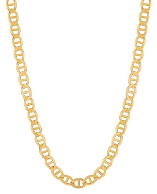 10k Solid Yellow Gold Anchor Mariner Link Chain/Necklace 4 MM 6