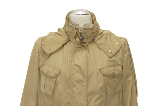 Moncler Berenice Giubbotto Damen Jacke 2XL Gr.5 beige leicht Kapuze kurz wie Neu - Bild 2 von 5