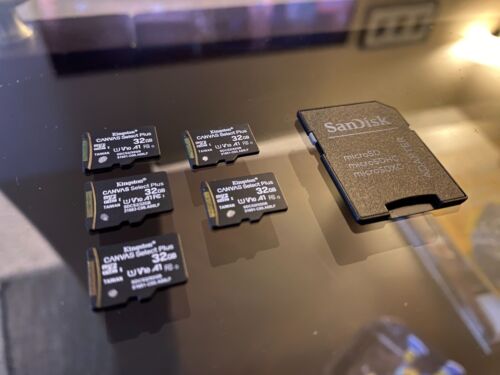 5 Pack 32GB Kingston Micro SDHC Class 10 Memory Cards w/ SanDisk Adapter