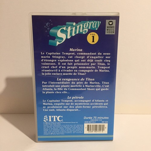 Stingray Vol 1 VHS SECAM French Dubbed Edition Gerry Anderson Supermarionation - Picture 2 of 5