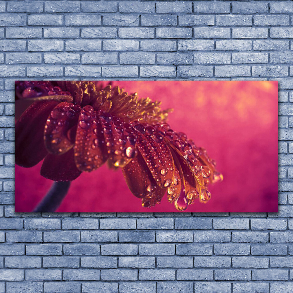 Tableau sur verre 140x70 cm Arbre Floral Nature Éclatante pour décoration moderne