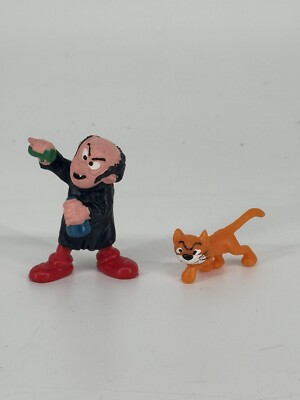 RARE Vintage 1978 Smurfs Schleich Peyo Gargamel w/Azrael Cat Figure Classic