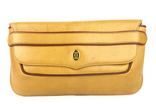 Cartier Must Line Cuero Mostaza Bolso sin asas Accesorios Bolsa Bolso de mano Francia - Imagen 2 de 24