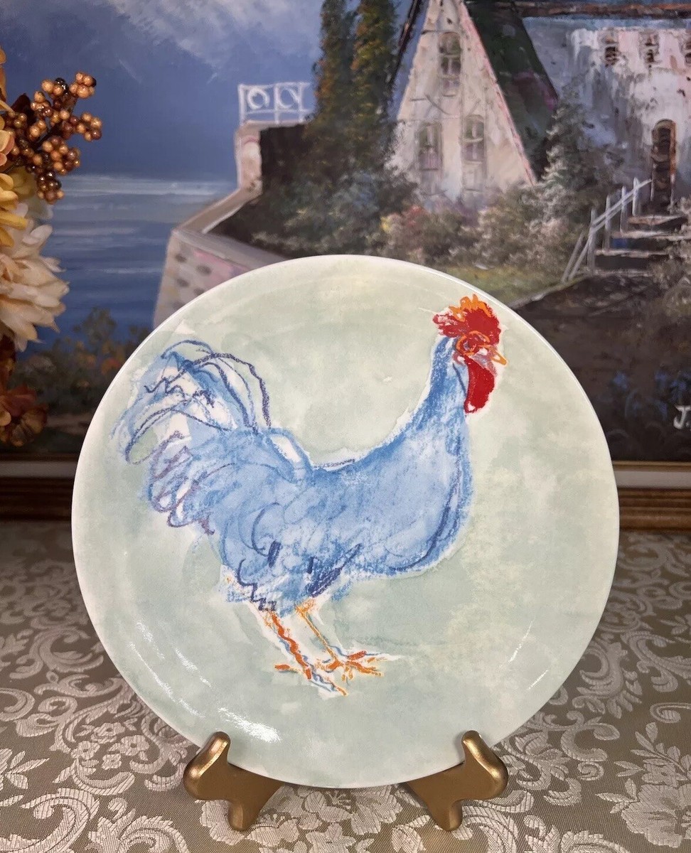 Tiffany & Co. 1998 TIFFANY ROOSTERS salad plate Made in England