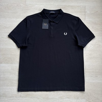 BNWT Fred Perry M6000 Short Sleeve Plain Polo Shirt Navy Men s Size 2XL XXL