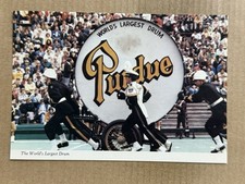 Postcard Purdue University Indiana Football Stadium Bass Drum Marching Band