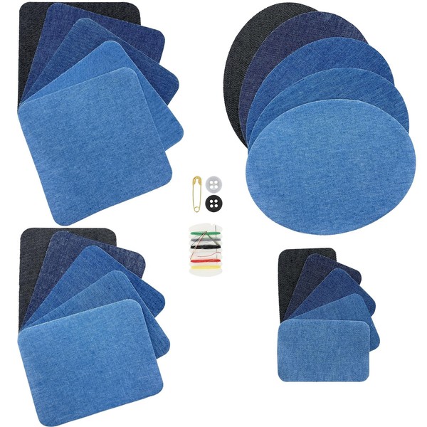 Jeans Flicken AufbüGeln Stoffflicken Reparaturflicken Patches Set 20 StüCk-image