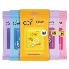 Godrej aer Power Pocket Bathroom Freshener – Assorted Pack of 5 (50g) super frsh