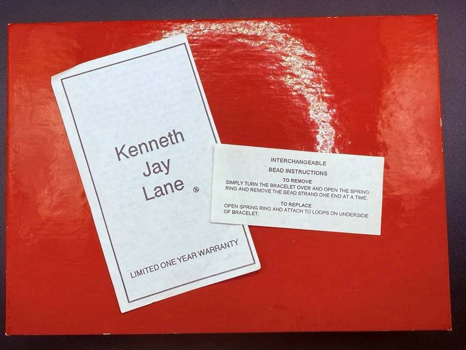 Золотистые часы Kenneth J Lane KJL с черными бусинами и искусственным жемчугом - Изображение 3 из 4