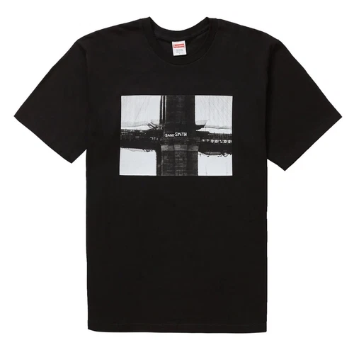 Tee shirt Supreme Bridge FW19 homme taille XL noir coton authentique neuf manches courtes