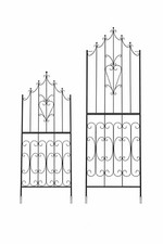Black Metal Garden Gate for Wedding Rose Archway Climbing Plant Trellis