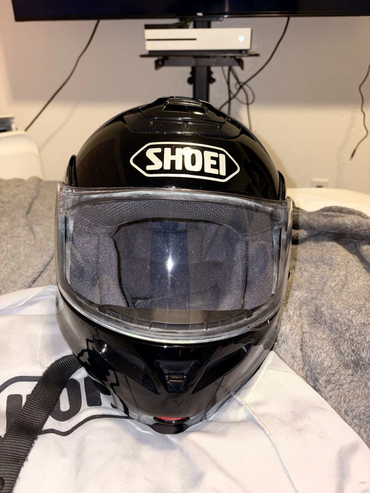 Casco de moto Shoei Multitec para mujer negro brillante. XXS Foto 2 de 4