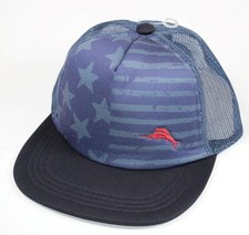 Tommy Bahama Kids Trucker Baseball Cap Hat Stars Stripes One Size Adjustable 37