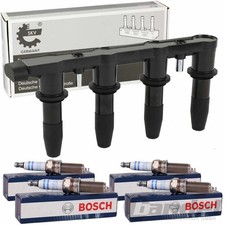 SKV ZÜNDSPULE + BOSCH ZÜNDKERZEN passend für OPEL ASTRA J INSIGNIA A ZAFIRA AVEO