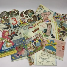 Vintage Greetings Cards Unused Choose from List 1940s 1950s Children Ages #7