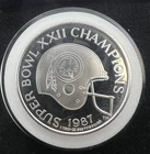 1987 1 oz Fine Silver Super Bowl XXII Champions Washington Redskins .999 #2815