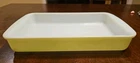 Vintage PYREX Baking Dish #232 Lime Green 2 Quart Milk Glass 8x12 Rectangle NICE