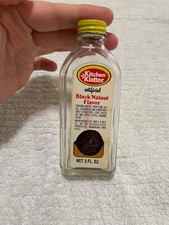 Kitchen Klatter Black Walnut Artificial Flavor 3 FL OZ Paper Label Glass Bottle