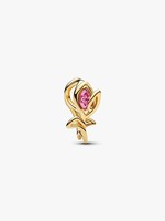 Pandora Charm AnhäNger Bead Tulpe Vergoldetes Metall Stein Rosa 764555C01