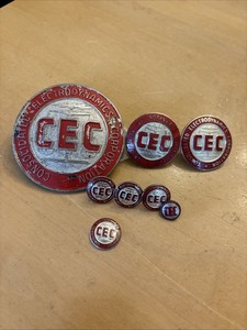 Vintage CEC Consolidated Electrodynamics Corporation Metal Emblems