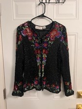Vintage Beaded Sequin Laurence Kazar Jacket