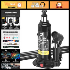 2 Ton Hydraulic Welded Bottle Jack - 4000 Lb Capacity Heavy Duty Black 2 Ton Hydraulic Welded Bottle Jack - 4000 Lb Capacity Heavy Duty Black