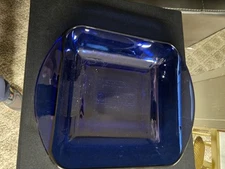 Vintage Anchor Ovenware Cobalt Blue Casserole Baking Dish 8 x 8 x 2.25 USA!