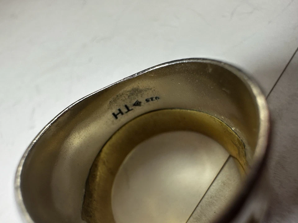 Anillo Silpada Lluvia o Brillo Banda Ancha Plata de Ley 925 Latón Talla 8 Foto 2 de 4