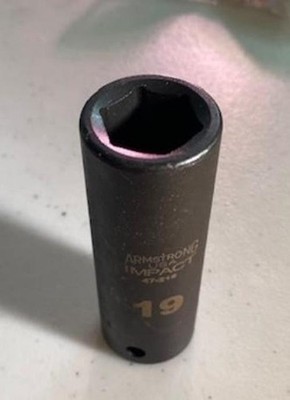 Armstrong 47-219 19mm 1/2'' Drive 6 Point Deep Impact Socket USA