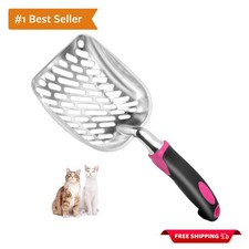 Cat Litter Scoop-Metal Cat Scooper-Long Handle Scoop,Cat Scooper-Poop Sifting...