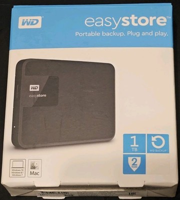 WD Easy Store Portable Back Up Plug & Play 1 TB New Condition / Unused with Box