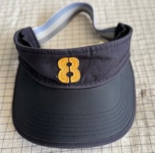 cap hat size M/L  23.5" 8 visor hat cap adult elastic back outdoors navy blue
