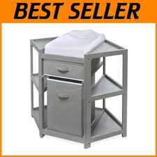Gray Corner Baby Changing Table Set