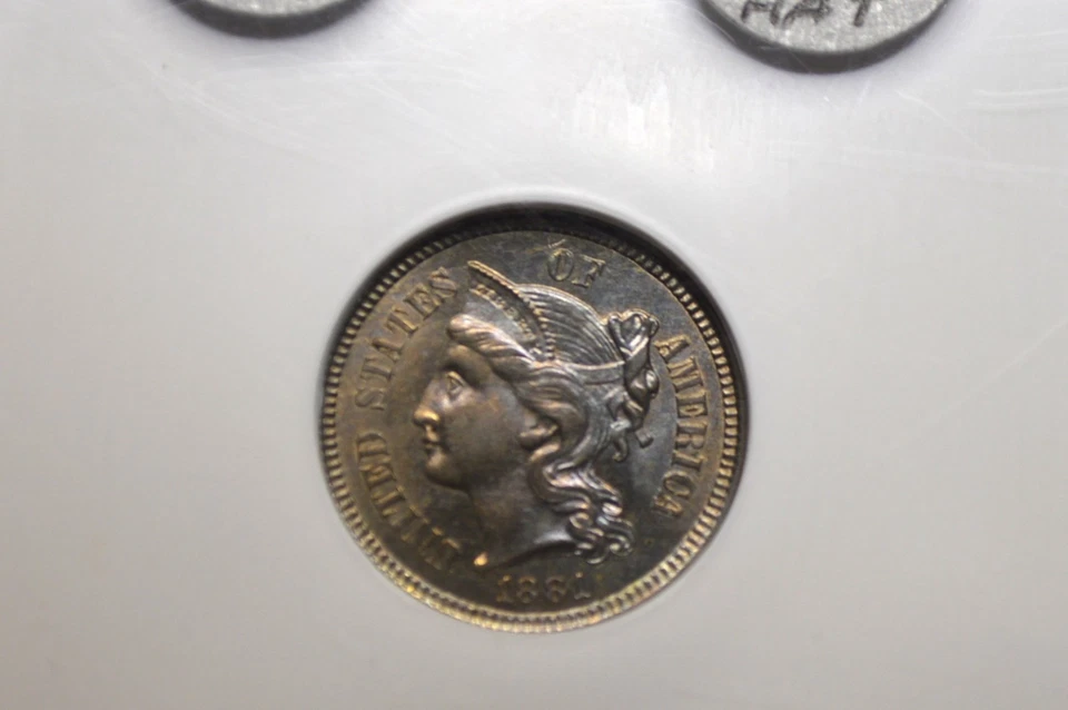 1881 Three (3) Cent Nickel NGC MS63 Nice Luster Nice Strike - Image 2 of 4