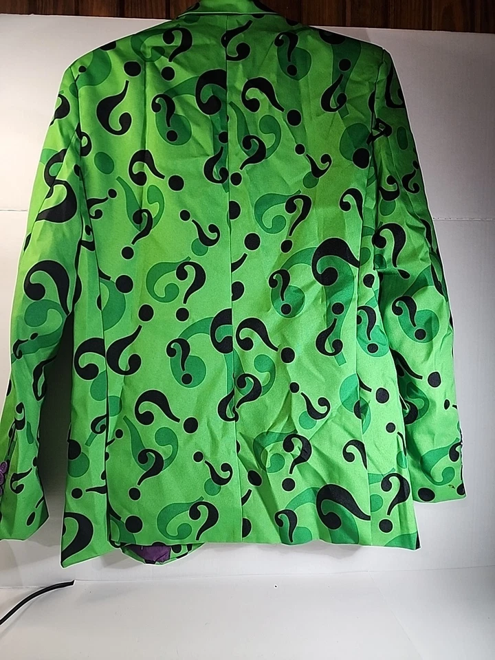 Disfraz de Acertijo DC Comics Batman Villano Traje Espíritu Halloween Talla: Adulto Pequeño Foto 3 de 4