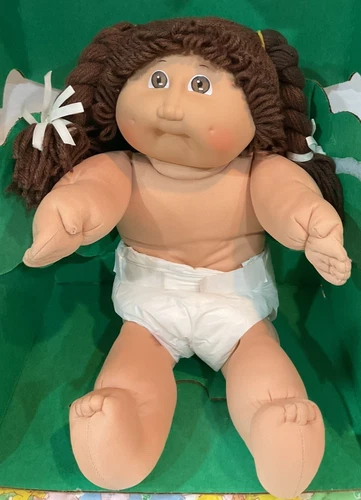 Vintage 1984 Cabbage Patch Doll HM 2 Girl Double Braided Hair