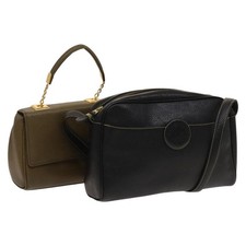 GIVENCHY Borsa a tracolla in pelle set 2 marrone nero oro originale bs27411