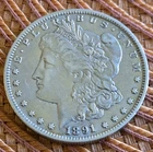 1891 Morgan Silver $1 Dollar Coin O Mint New Orleans 90% Silver