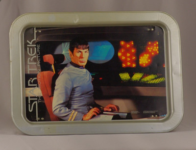 Vintage 1979 Star Trek The Motion Picture Spock Metal TV Tray Folding Legs Aviva