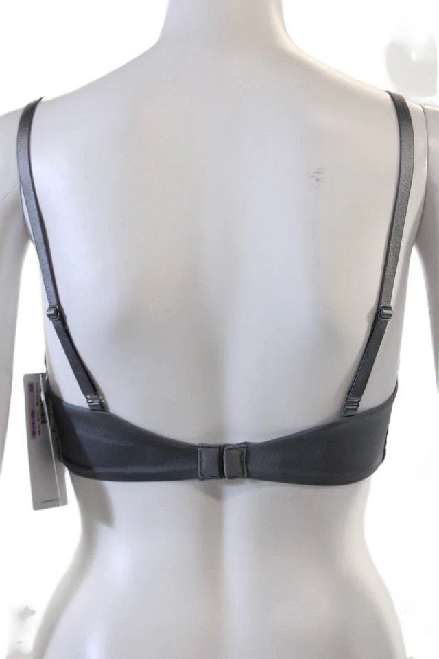 Calvin Klein Underwear Womens Seductive Comfort Lace Unlined Bra - Pewter Sand03 - Image 3 of 4